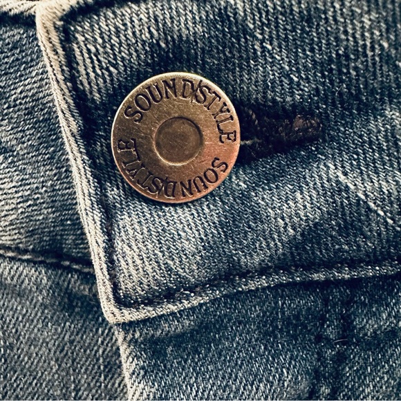 Sound/Style Women's Stretch Distressed Blue Jeans Size 6 - Picture 4 of 8